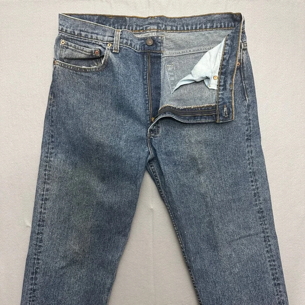 Vintage Levis 505 Mens 38x32 Regular Fit Blue Denim Jeans Made in‎ USA 505-4891